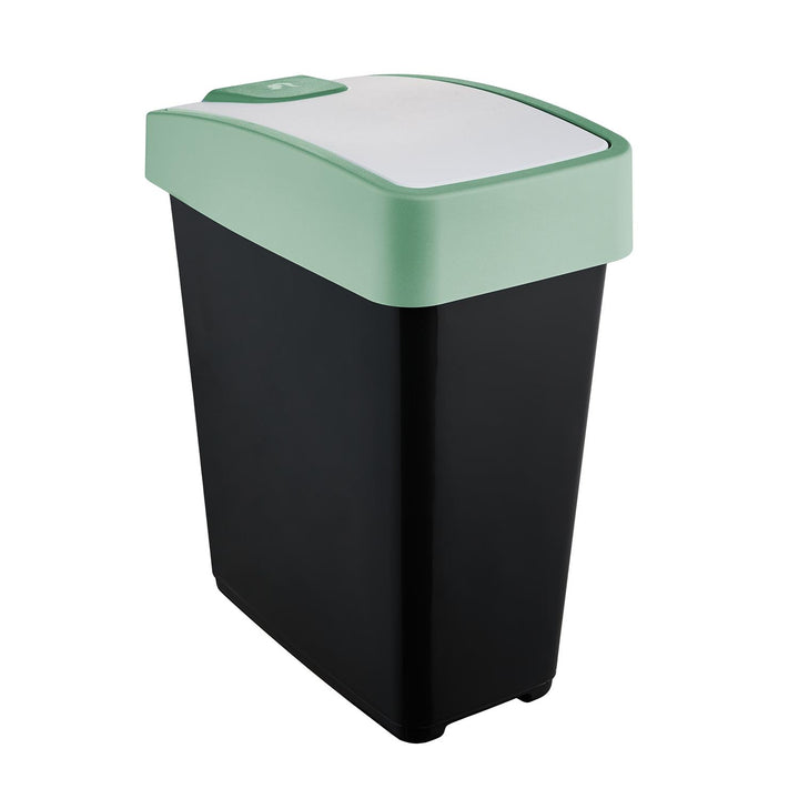 Lixeira com tampa de encaixe 25l verde Keeper