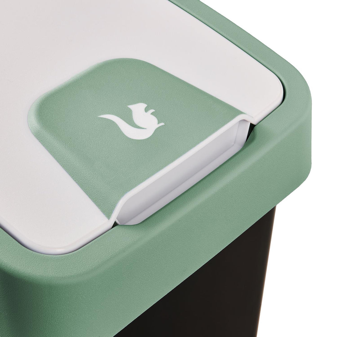 Lixeira com tampa de encaixe 25l verde Keeper