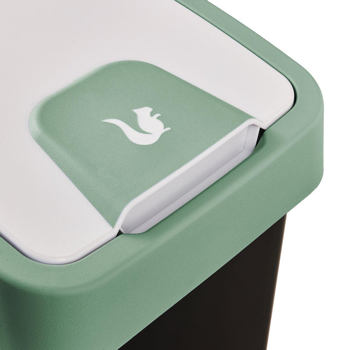 Lixeira com tampa de encaixe 25l verde Keeper