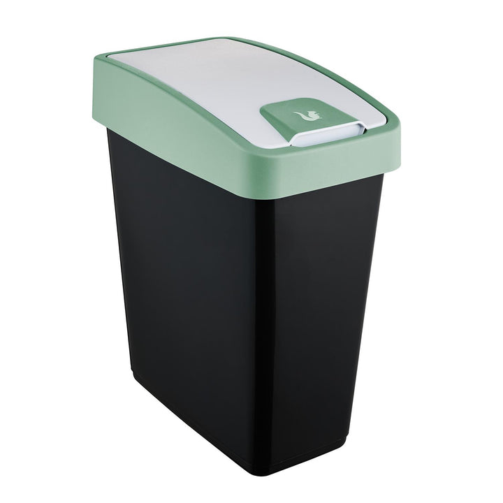 Lixeira com tampa de encaixe 25l verde Keeper