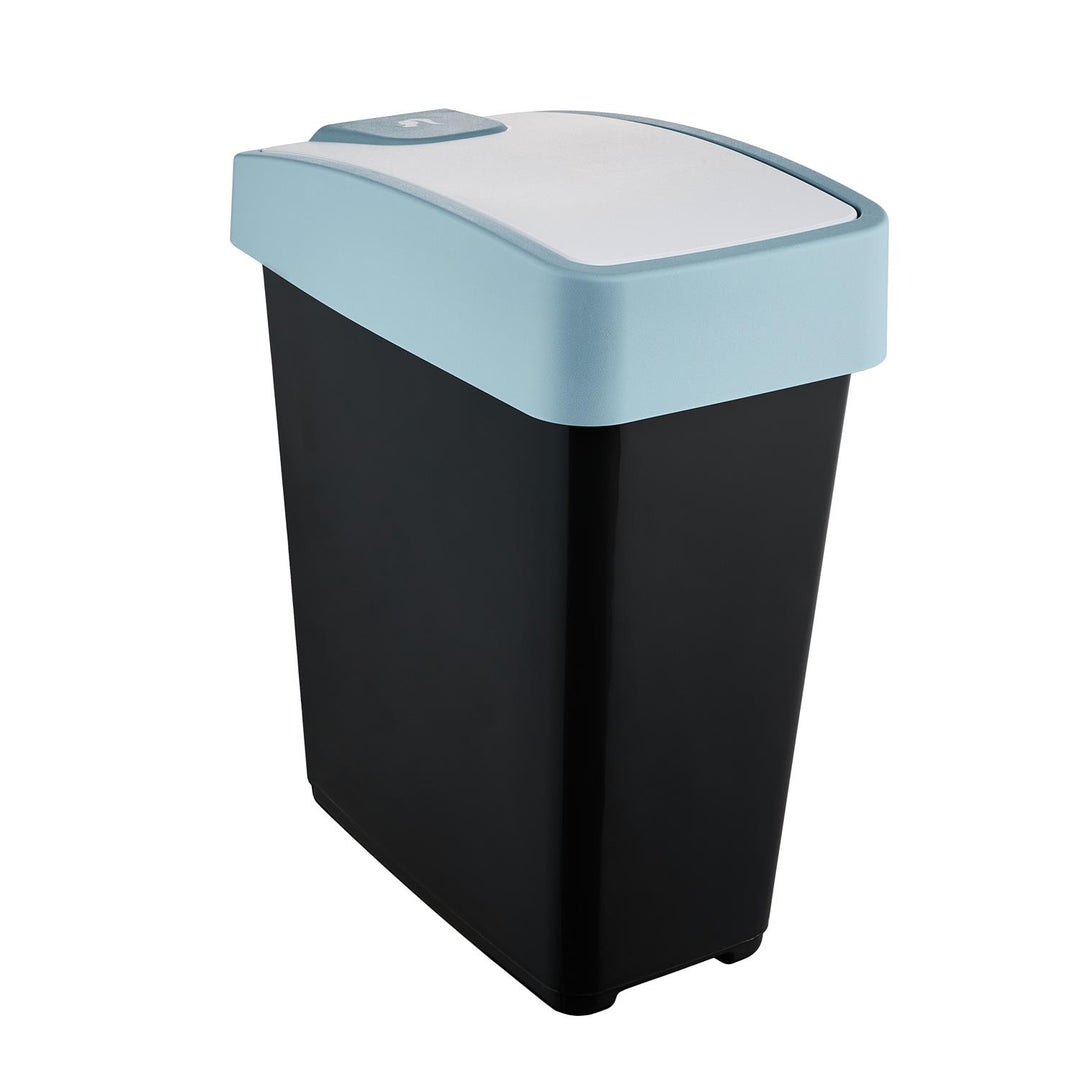 Lixeira com tampa de encaixe 25l azul Keeper