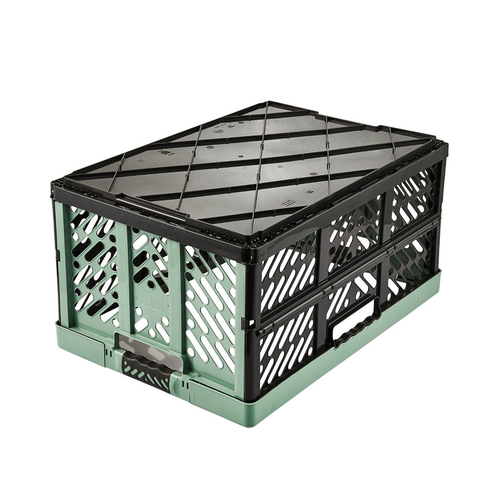 Cesta dobrável de plástico multiuso verde Keepeper