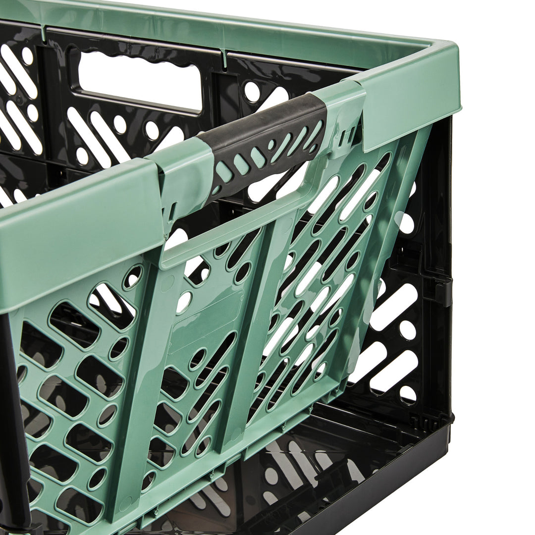 Cesta dobrável de plástico multiuso verde Keepeper