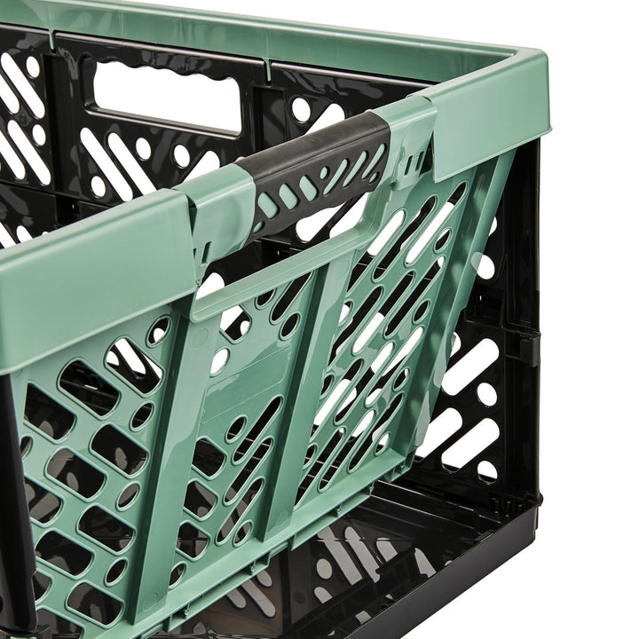 Cesta dobrável de plástico multiuso verde Keepeper