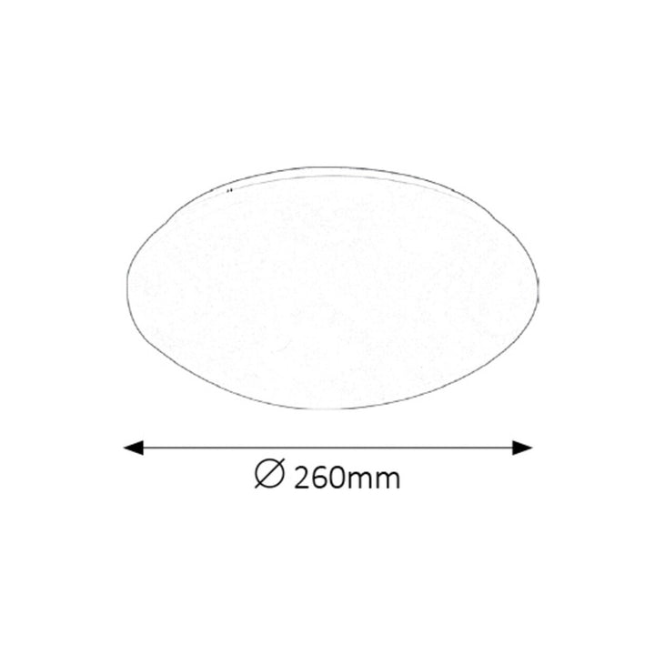Rabalux Lucas Candeeiro de teto circular LED branco 12W 3434