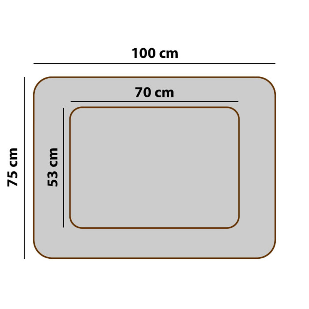 Sofá cama ortopédico Valencia para cães bege com acabamento preto 100 x 75 cm