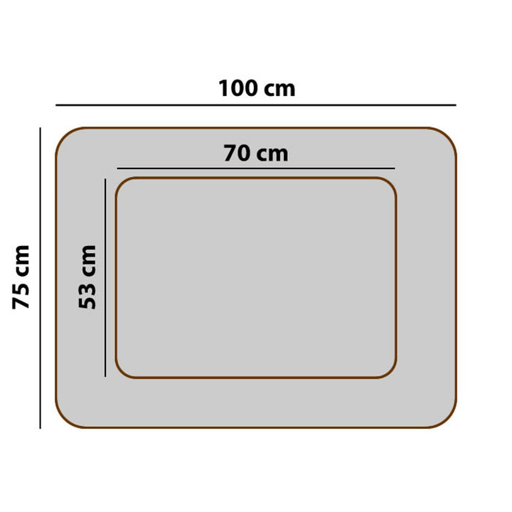 Sofá cama ortopédico Valencia para cães bege com acabamento preto 100 x 75 cm