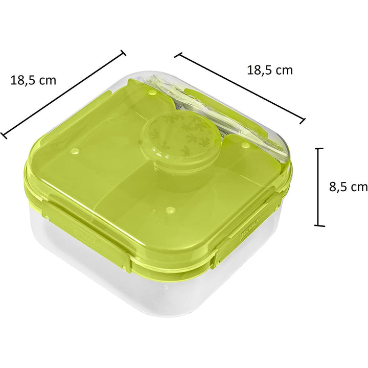 Lancheira BranQ LIDO 185 x 85 mm - verde/transparente