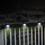 4x maclean mce319 lâmpada solar com sensor crepuscular lâmpada solar para terraço escadas cerca 4000k, ni-mh 100 mah, 80x45x45mm, ip44
