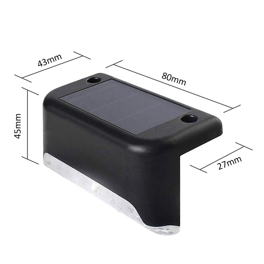 8x Maclean MCE319 Lâmpada solar com sensor de crepúsculo Lâmpada solar para terraço escadas cerca 4000K, Ni-MH 100 mAh, 80x45x45mm, IP44