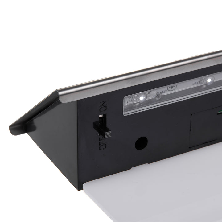 Maclean MCE423 Luz solar LED para números de porta, IP44, 1 W, 60 lm, 6000 K, bateria recarregável de 600 mAh, 2,5 V DC 70 mA