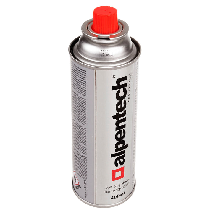 Cartucho de gás Alpentech 28x 380ml, certificação: Pi 0875, em conformidade com a norma EN521, butano, gama de funcionamento -10°C a +40°C, IK300