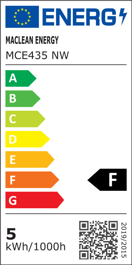 6 lâmpadas LED Maclean, GU10, 5 W, 220-240 V~, 50/60 Hz, branco neutro, 4000 K, 400 lúmens, MCE435 NW