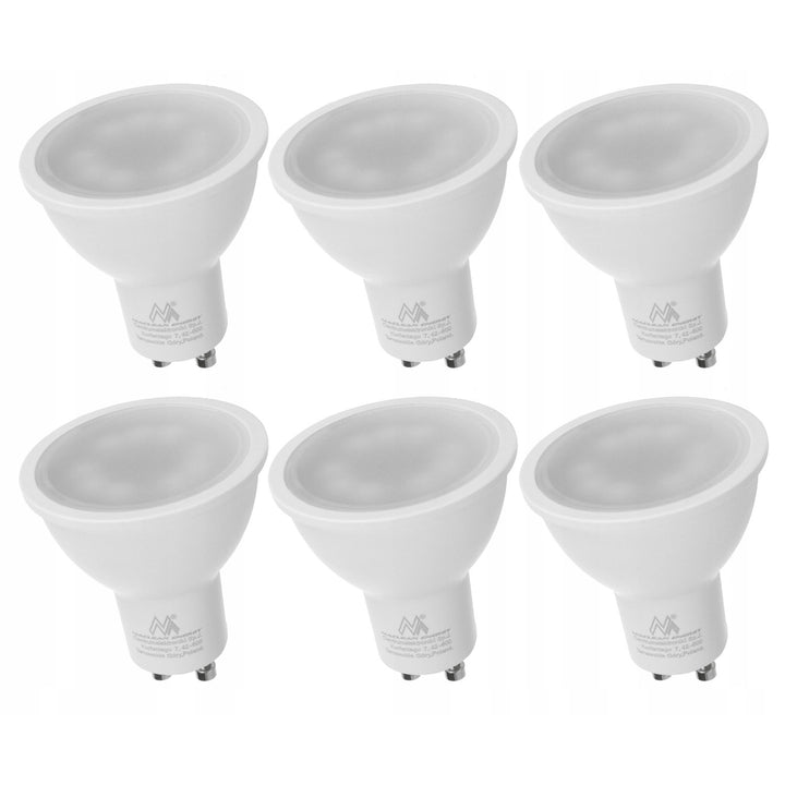 6 lâmpadas LED Maclean, GU10, 5 W, 220-240 V~, 50/60 Hz, branco neutro, 4000 K, 400 lúmens, MCE435 NW