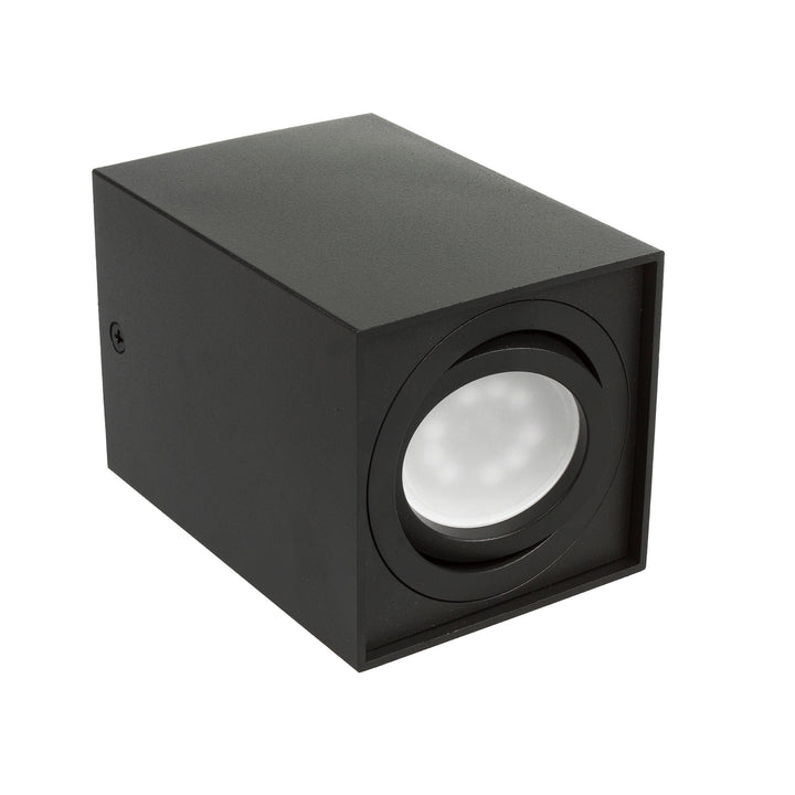 Luminária de superfície/tubo Maclean 3x, spot, quadrada, alumínio, GU10, 80x80x115mm, preta, MCE426 B + 3 lâmpadas LED de 5W
