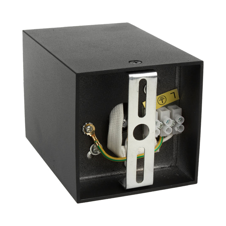 Luminária de superfície/tubo Maclean 3x, spot, quadrada, alumínio, GU10, 80x80x115mm, preta, MCE426 B + 3 lâmpadas LED de 5W