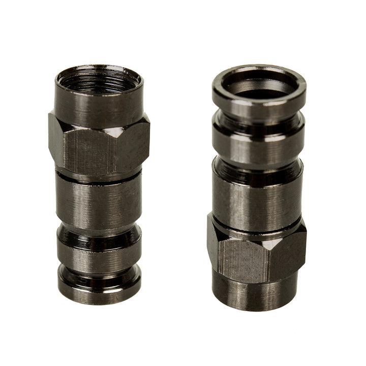 100x Maclean, Conector de Compressão F, RG-6, Profissional, Níquel, Preto, MCTV-916