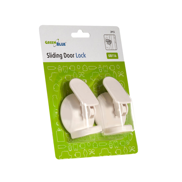 Fechadura para porta de correr 12 unidades VerdeAzul GB116 branco
