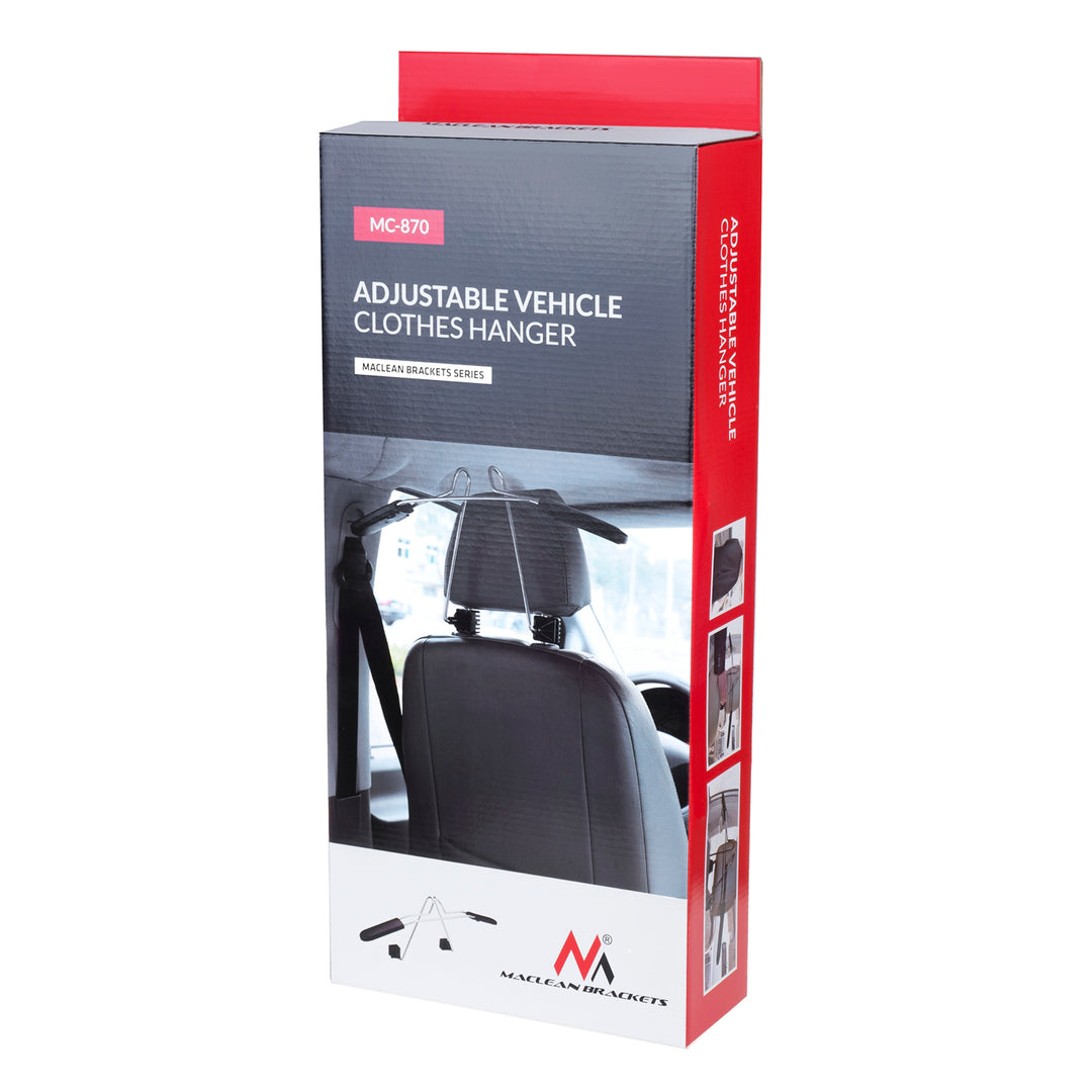 2 ganchos para automóvel Maclean, suporte universal para encosto de cabeça, MC-870