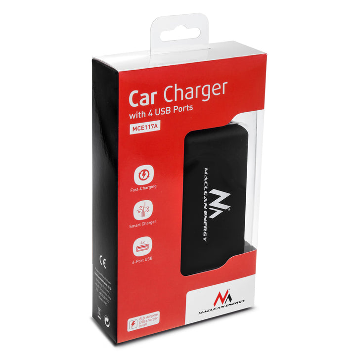 Carregador de isqueiro de automóvel Maclean, voltímetro, 120 W