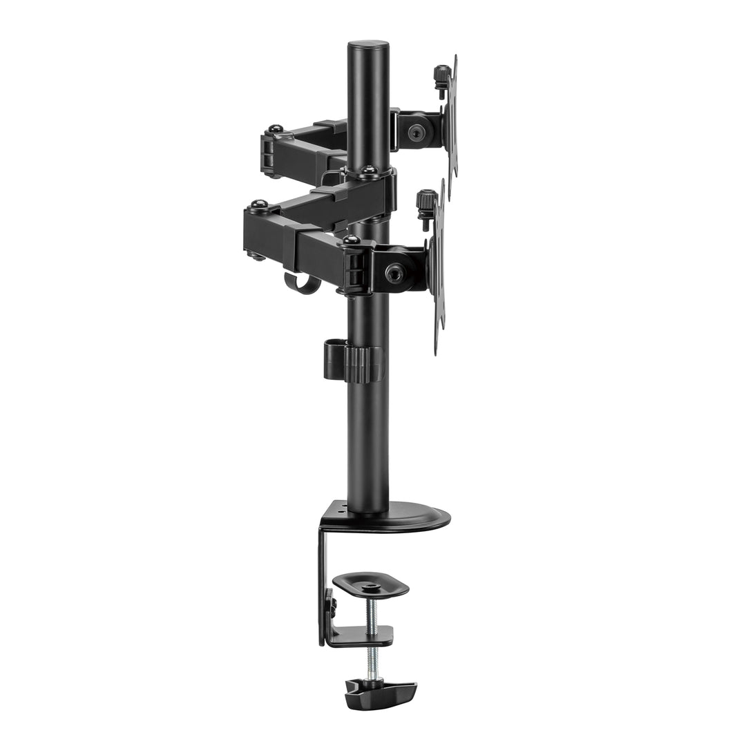 Suporte de secretária para monitor duplo Maclean MC-754N, VESA 75x75 e 100x100, 17-32", carga máxima 2 x 9 kg