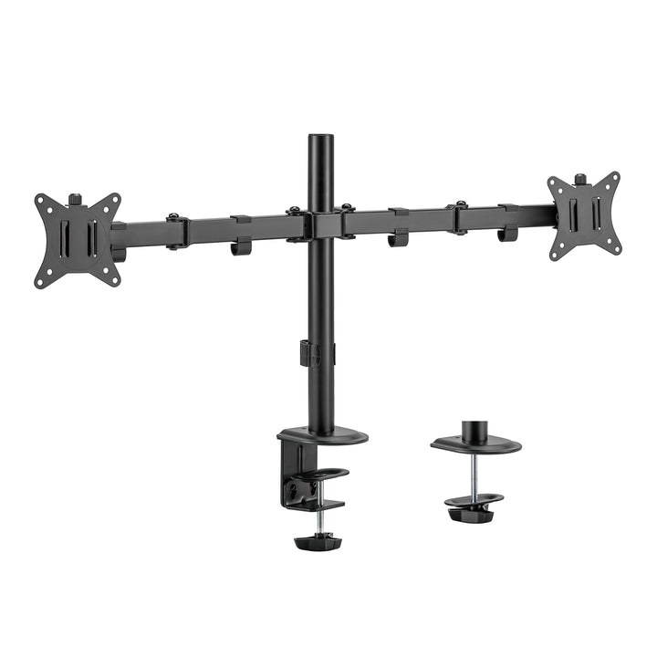 Suporte de secretária para monitor duplo Maclean MC-754N, VESA 75x75 e 100x100, 17-32", carga máxima 2 x 9 kg