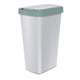 Lixeira KEDEN COMPACTA Q 45 litros NSAB45-5575C_427C - cinza com moldura verde clara
