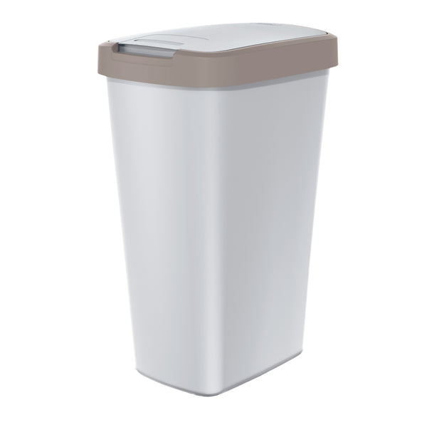 Lixeira KEDEN COMPACTA Q com moldura (45 L, cinza/marrom claro)
