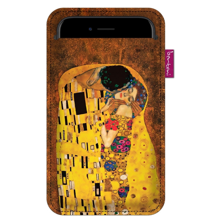 Bertoni Funda para Smartphone de Fieltro Ecológico (105x195 mm, Diseño: Kiss) EE0031