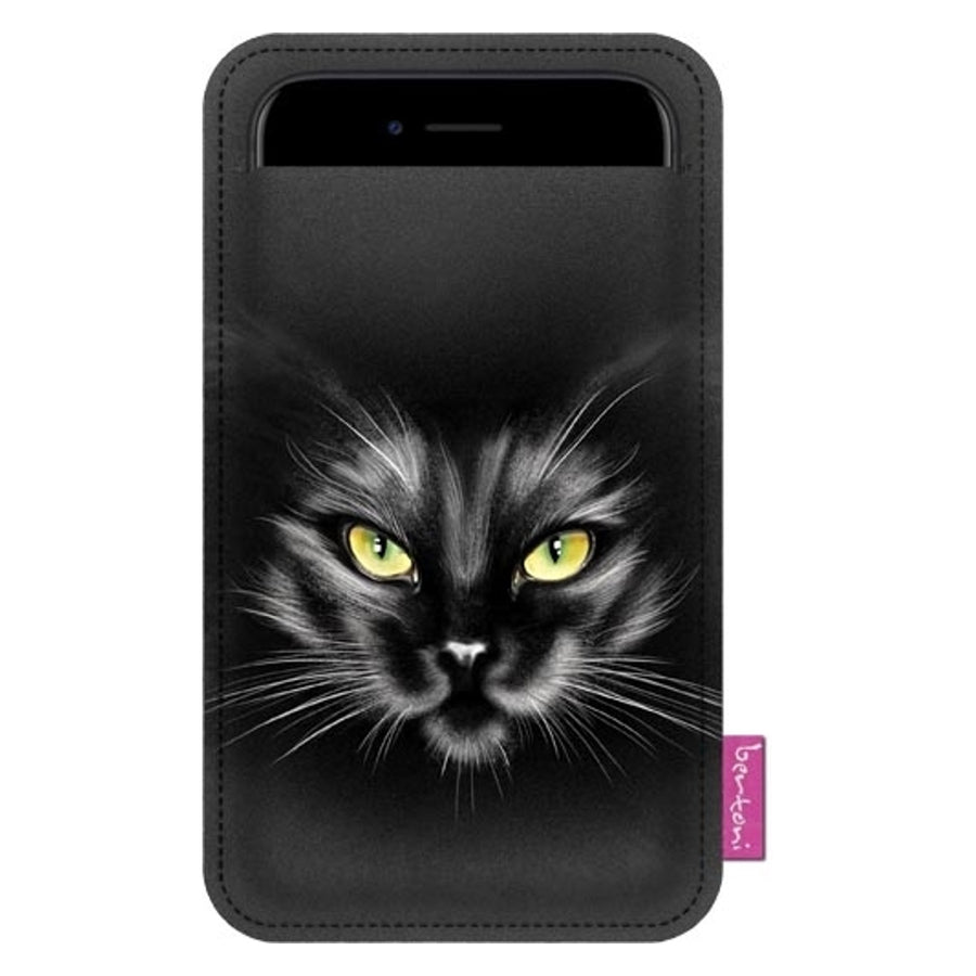 Bertoni Funda para Smartphone de Fieltro Ecológico (105x195 mm, Diseño: Nero) EE0033