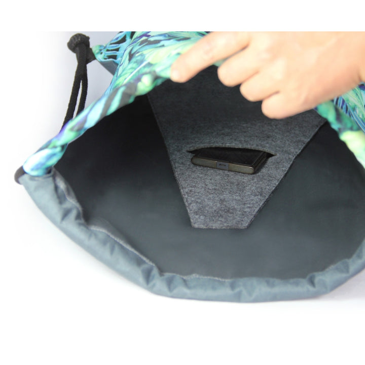 Bertoni Arco Design Bolsa Traseira Impressão em Cores, Mochila Impermeável, Impressão Jazz, EE0039