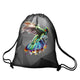 Bertoni Arco Design Saco de Espalda Impresión a todo color, Mochila Saco Impermeable, Estampado Colibrí, EE0041