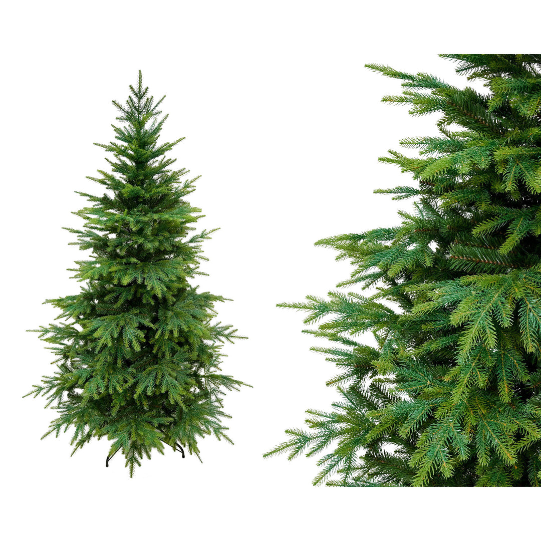 Árvore de Natal Artificial Virpol Abeto Cáucaso Clássico com Suporte, 190 cm