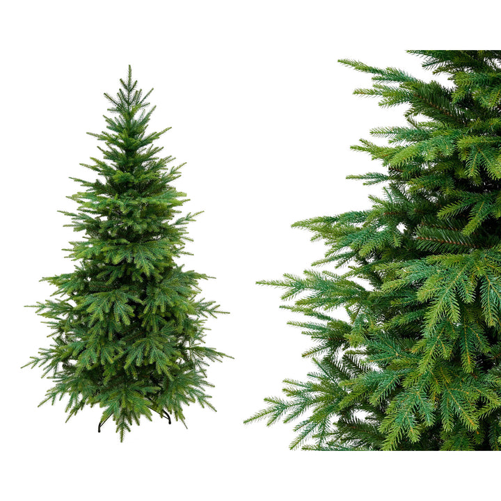 Árvore de Natal Artificial Virpol Abeto Cáucaso Clássico com Suporte, 190 cm