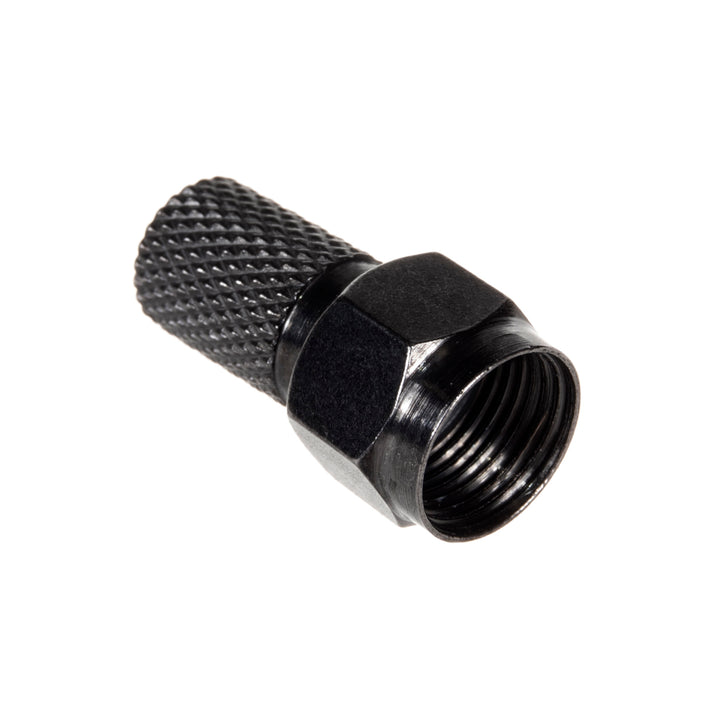 Conector Maclean MCTV-903 F para sistema de TV por satélite, RG5.9, RG6, 6,8 mm, níquel com junta, preto, 100 peças.