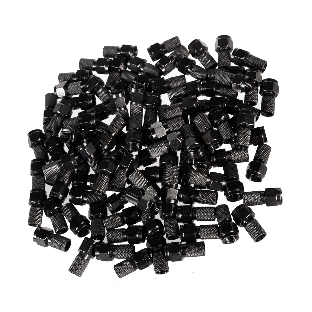 Conector Maclean MCTV-903 F para sistema de TV por satélite, RG5.9, RG6, 6,8 mm, níquel com junta, preto, 100 peças.