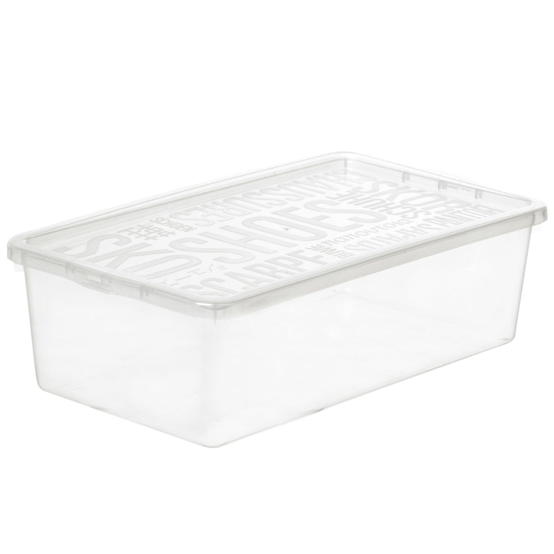 5x Caixa de sapatos para mulher, transparente, Plast Team Basic