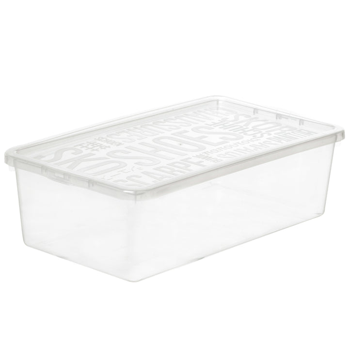 5x Caixa de sapatos para mulher, transparente, Plast Team Basic