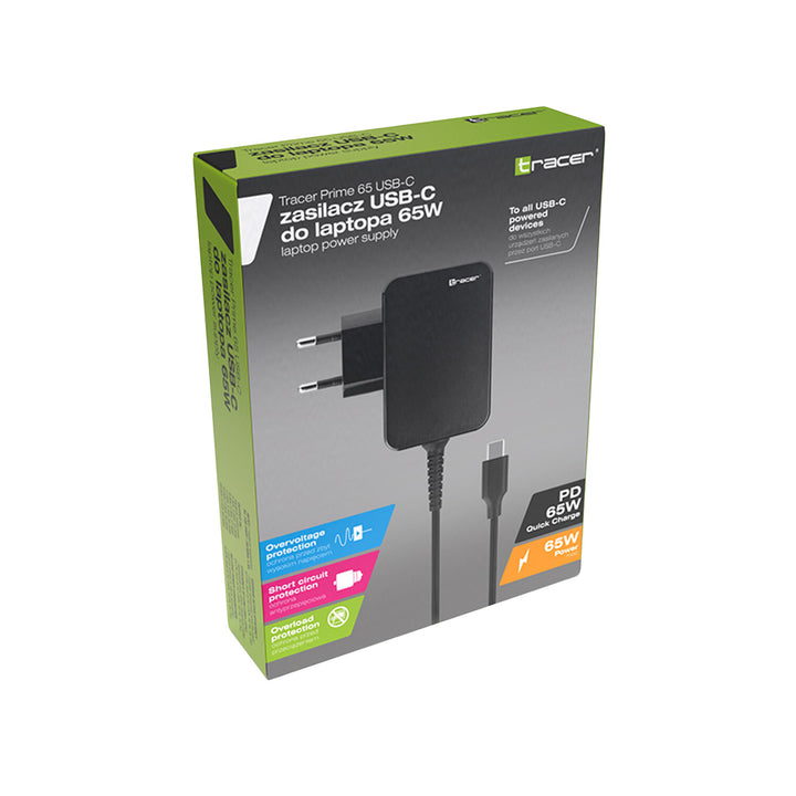 Adaptador USB-C TRACER Prime 65 W para portátil TRAAKN47201