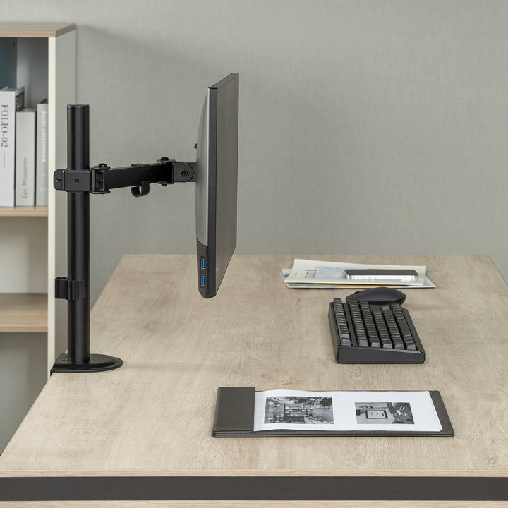 Suporte de secretária para monitor LCD Maclean MC-572N, braço único, VESA 75x75 e 100x100, 17-32", 9 kg