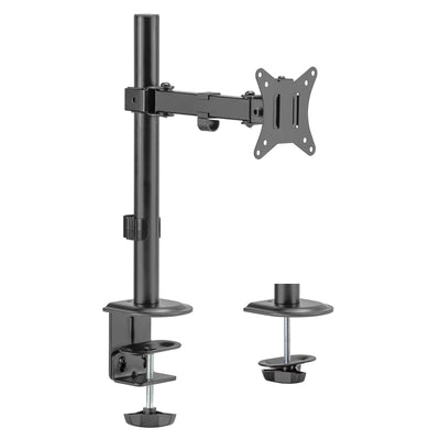Maclean MC-572N Soporte de sobremesa para monitor LCD, brazo único, VESA 75x75 y 100x100, 17-32", 9kg