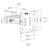 Maclean MC-983 Soporte de Monitor para Tubo/Poste 28-60mm, 17-32'', 8kg máx