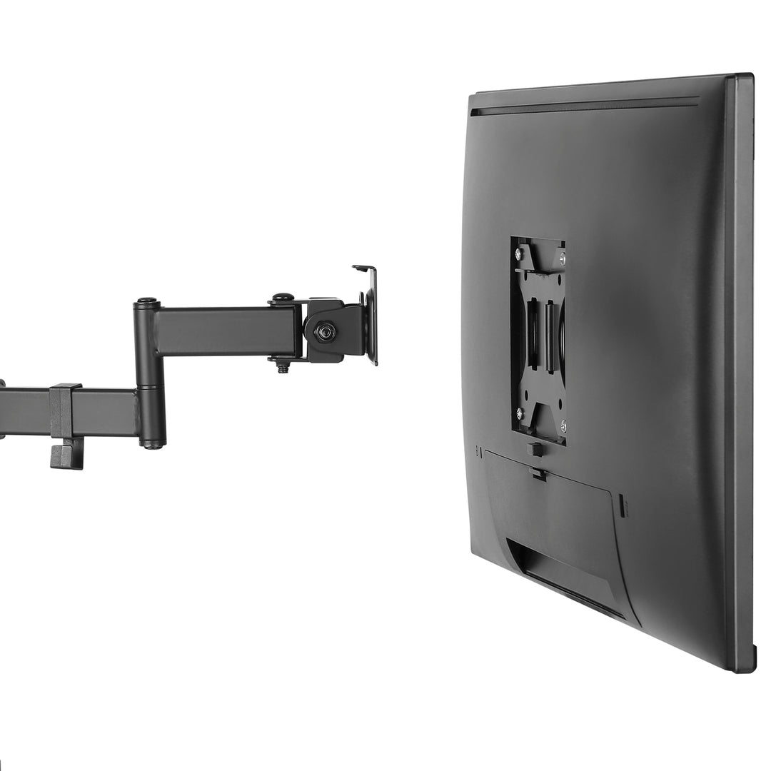 Suporte de monitor Maclean MC-984 para poste/tubo de 28-60 mm, braço dobrável duplo, 17-32'', 8 kg máx.