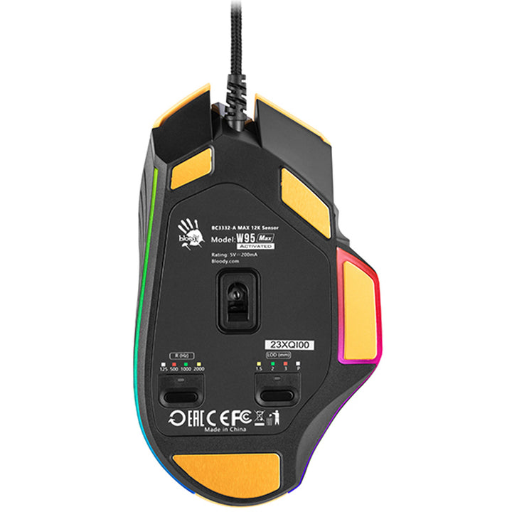 Rato desportivo USB para jogos A4TECH BLOODY W95Max Lime A4TMYS47259