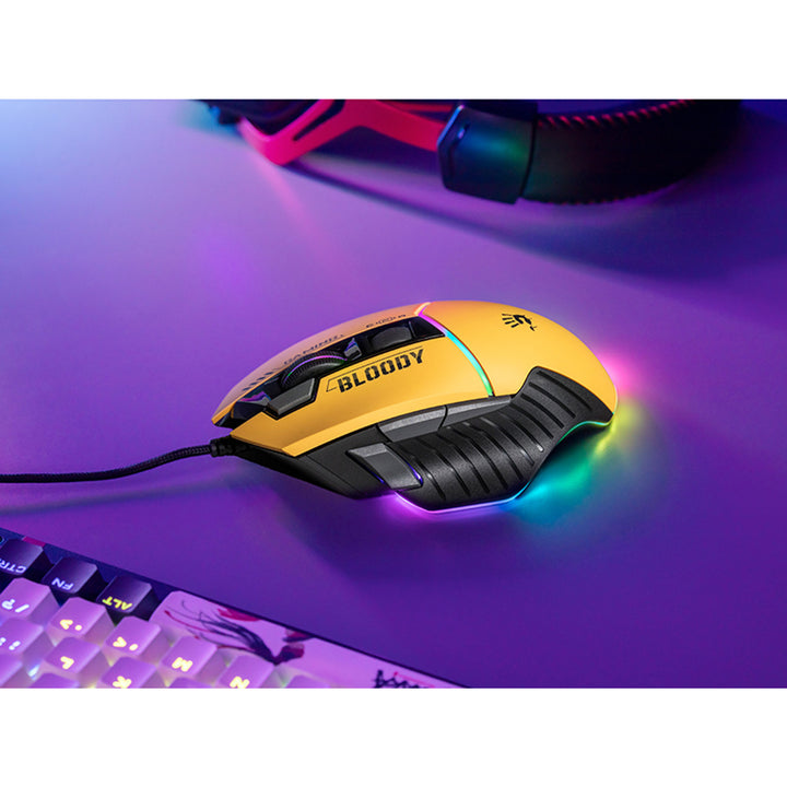 Rato desportivo USB para jogos A4TECH BLOODY W95Max Lime A4TMYS47259