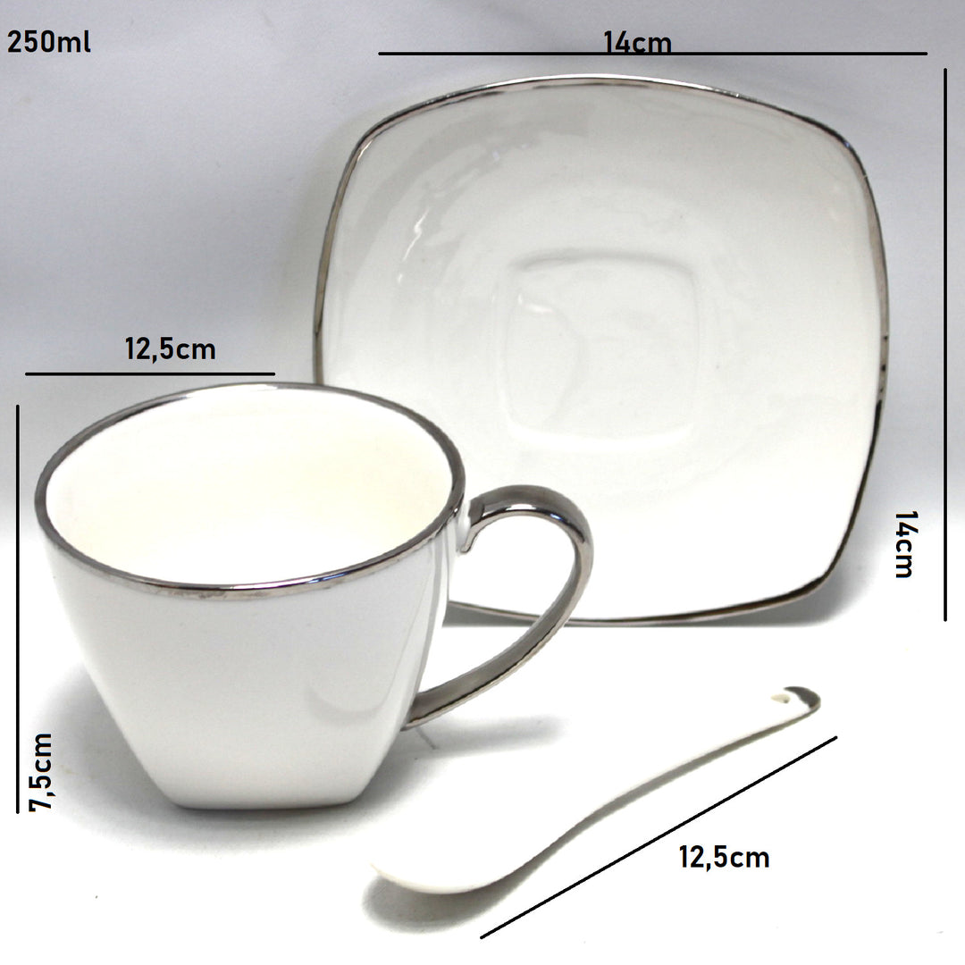 Serviço de chávenas de café em porcelana Queen Isabell W23SV60-06358