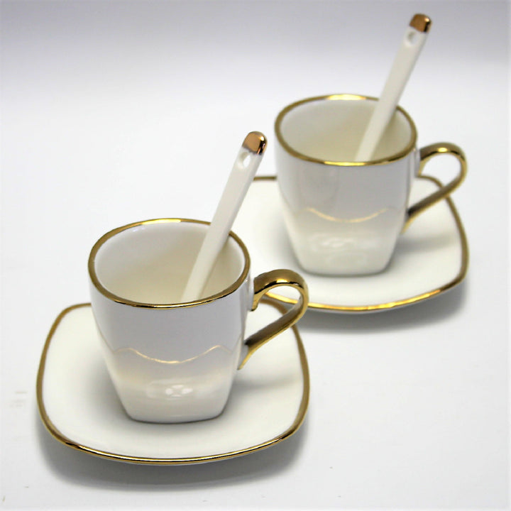 Conjunto de chávena e pires em porcelana Queen Isabell para café expresso W23GD06-06464