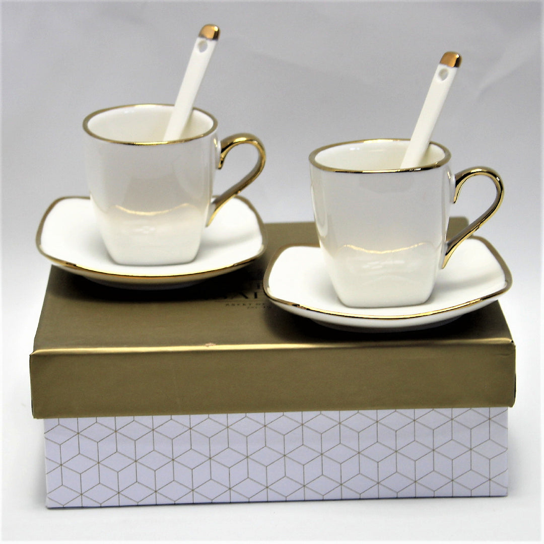 Conjunto de chávena e pires em porcelana Queen Isabell para café expresso W23GD06-06464