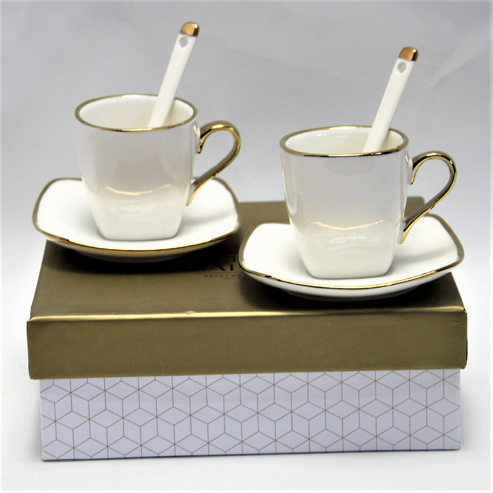 Conjunto de chávena e pires em porcelana Queen Isabell para café expresso W23GD06-06464