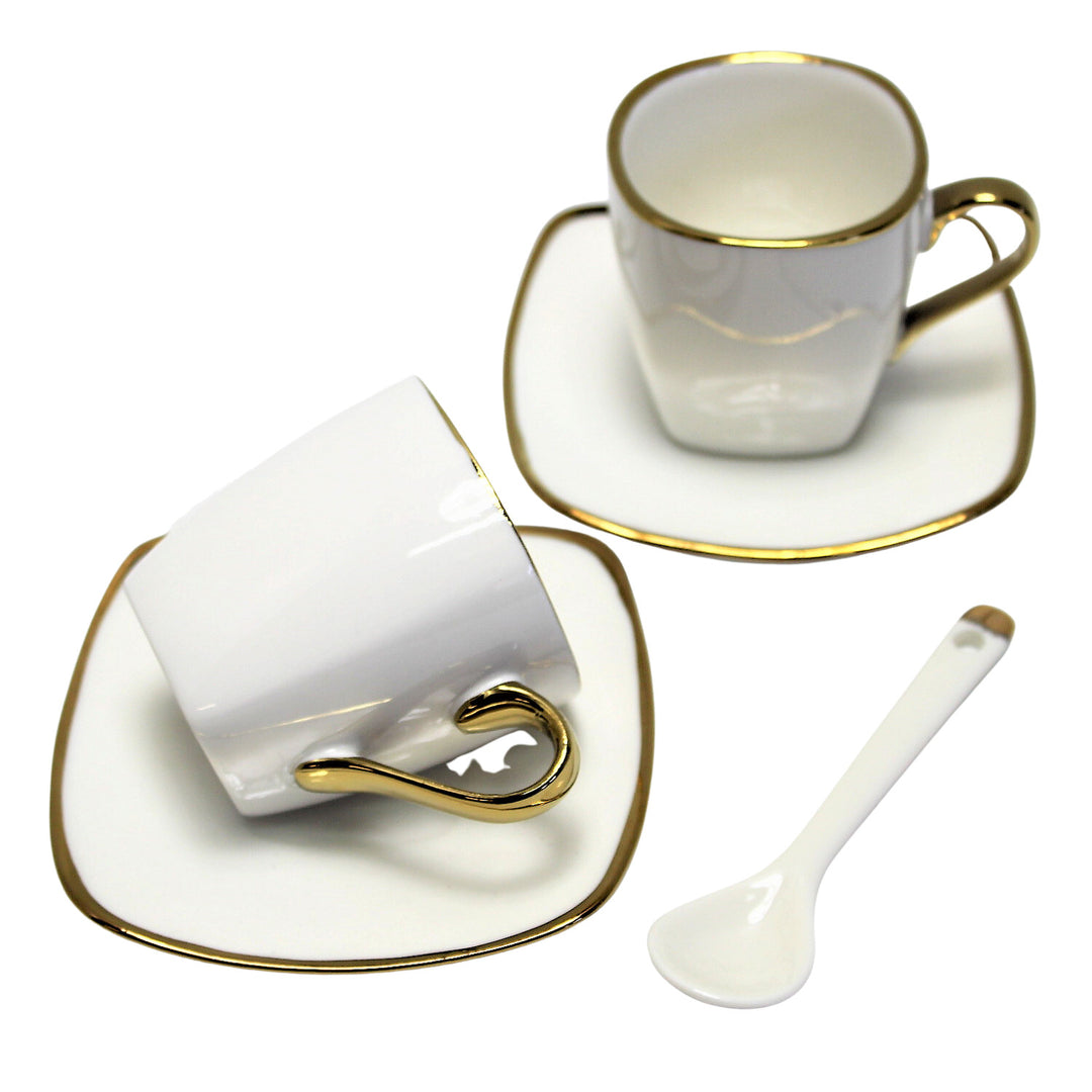 Conjunto de chávena e pires em porcelana Queen Isabell para café expresso W23GD06-06464